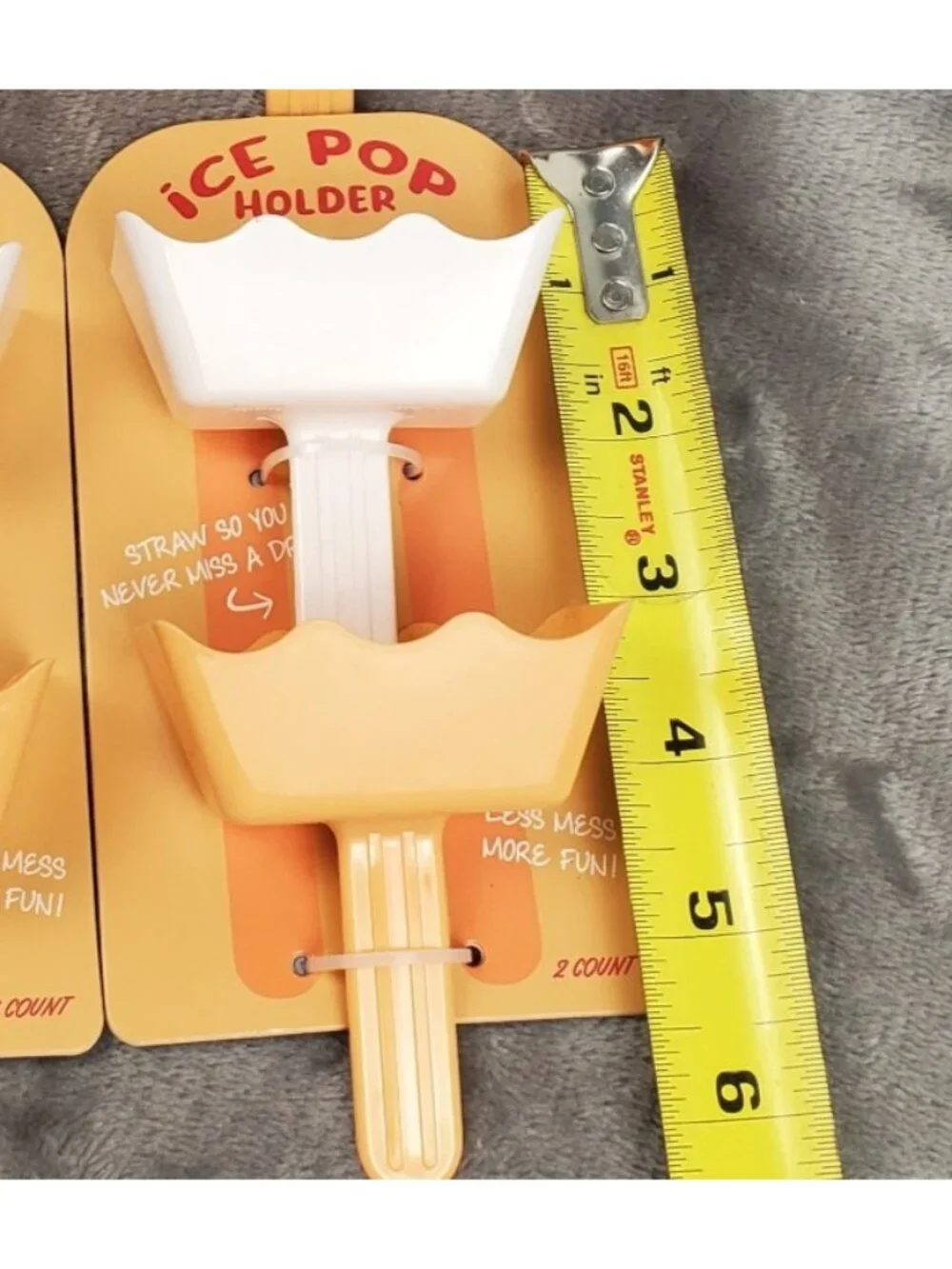 Ice Cream Popsicle Holders 2 sets of 2 (4 total) Pop Treat Straw Mess Free Cup